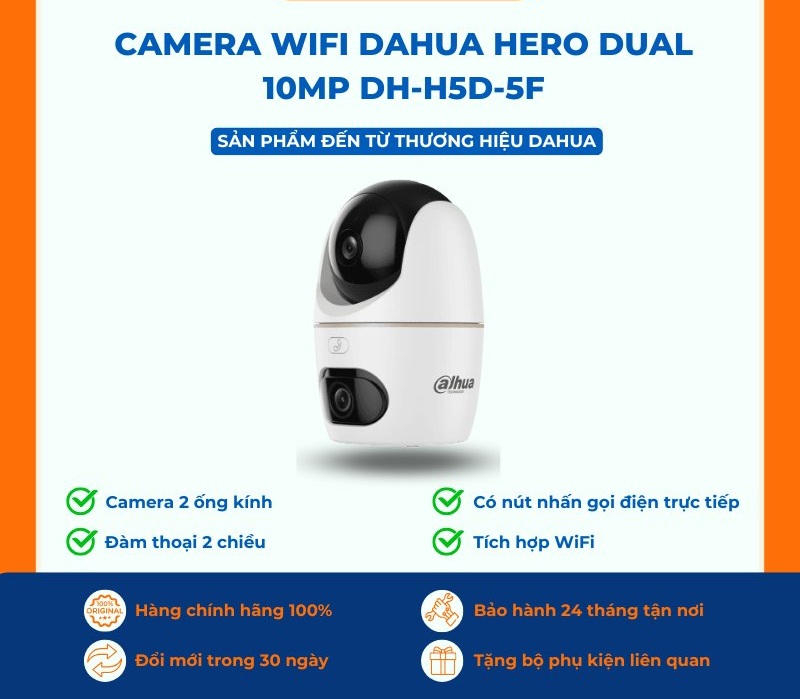 Camera wifi Dahua Hero Dual 10MP DH-H5D-5F