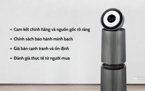 Tiêu chí chọn địa chỉ bán máy lọc không khí LG uy tín